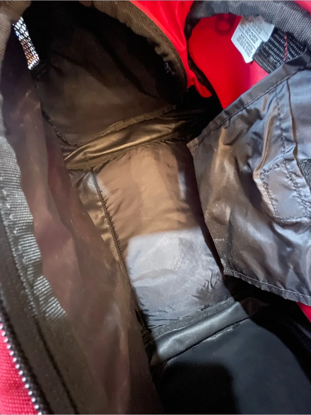 Nike Red and Black Duffel with White Swoosh Logo